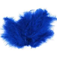 Перья Декоративные, Синие, 10 см, 30 шт.