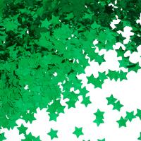 Конфетти фольга Звезда, Зеленый, Металлик, 1,5 см