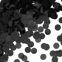 Конфетти фольга Круг, Черный, Металлик, 2 см