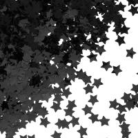 Конфетти фольга Звезда, Черный, Металлик, 1,5 см