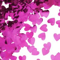 Конфетти фольга Сердце, Розовый, Металлик, 2,5 см