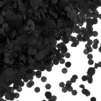 Конфетти тишью Круг, Черный, 1 см