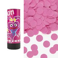 Хлопушка пружинная (4/10 см), Зубастики, Круги тишью, Розовый