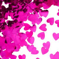 Конфетти фольга Сердце, Фуксия, Металлик, 2,5 см