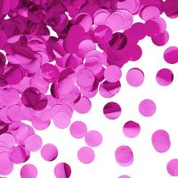 Конфетти фольга Круг, Розовый, Металлик, 2 см