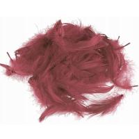 Перья Декоративные, Бордовые, 10 см, 30 шт.