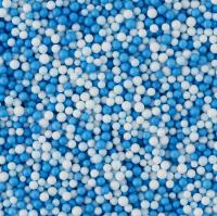 Шарики пенопласт, Цветной микс, Голубой/Синий, 2-4 мм