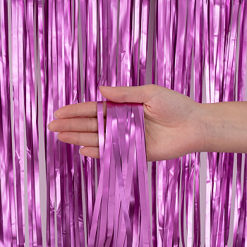 Занавес Дождик Сиреневый, Матовый металл