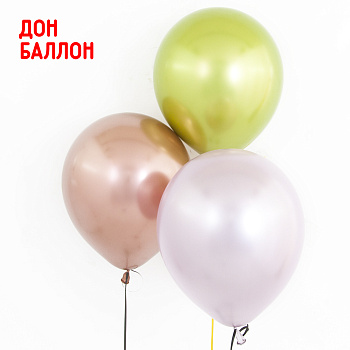 Шар (12"/30 см) лайм , хром