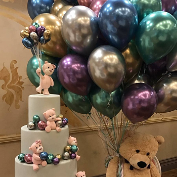 Шар (12"/30 см) Фиолетовый, хром