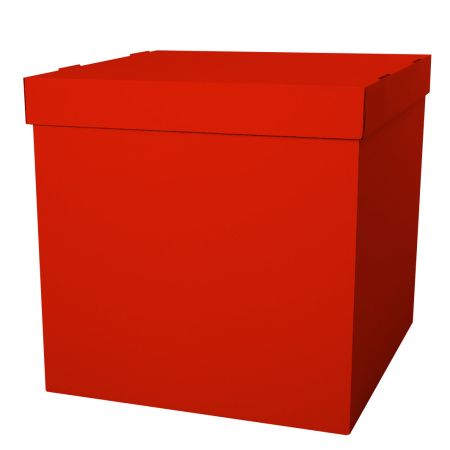 Коробка для воздушных шаров, Красный, 60*60*60 см