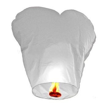 Небесный фонарик ( белое сердце )