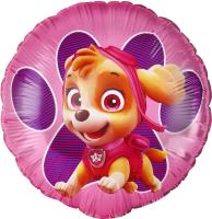 Шар (18''/46 см) Круг, Щенячий патруль, Скай