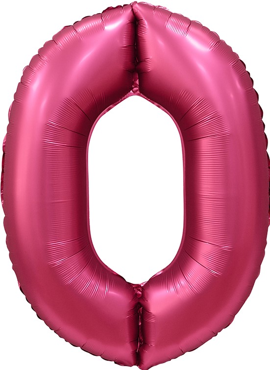 Шар (40''/102 см) Бордовый, Сатин, Цифра