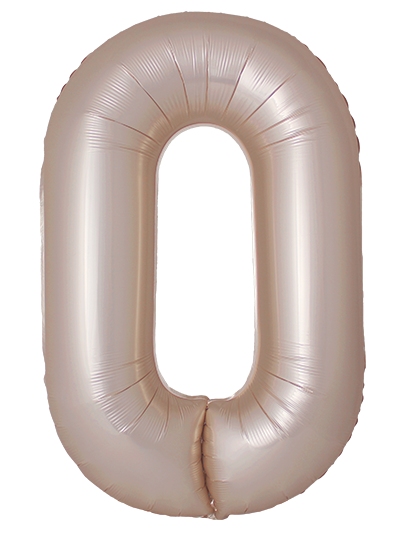 Шар (40''/102 см) Slim, Звездное Золото, Матовый, Цифра (Шар (40''/102 см) Slim, Звездное Золото, Матовый, Цифра 0)
