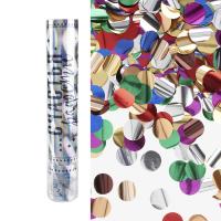 Пневмохлопушка (12/30 см), Счастья, Радости, Добра!, Круги фольга, Ассорти