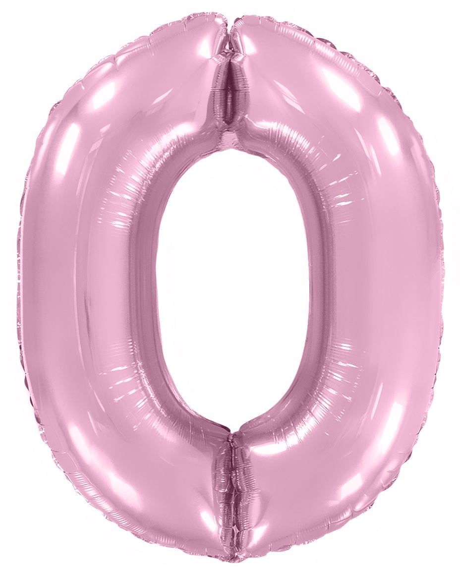 Шар (40''/102 см) Розовый, Макарунс, Цифра