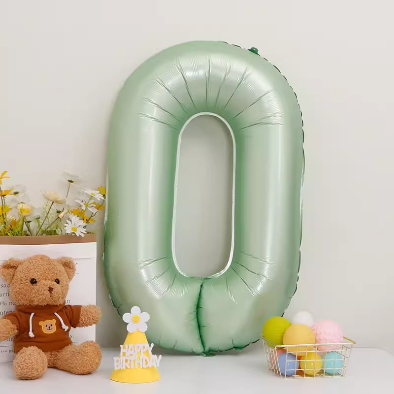 Шар фольгированный 40" цвет Олива, цифра