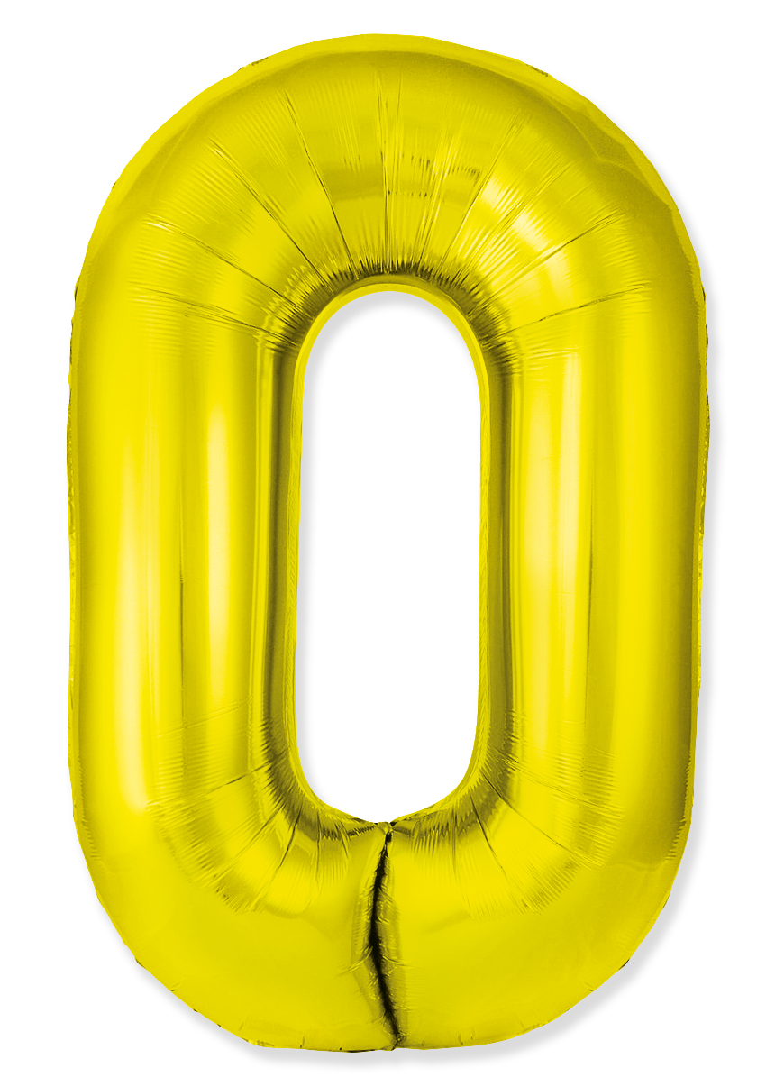 Шар (40''/102 см) Slim, Золото, Цифра