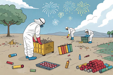 Утилизация использованной пиротехники