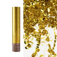 Пневмохлопушка (12/30 см), Волны, Серпантин фольга, Золото