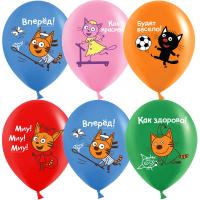 Шар (12''/30 см) Три Кота, Игры во дворе, Ассорти, пастель