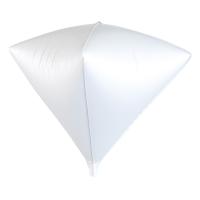 Шар 3D (24''/61 см) Алмаз, Белый, Сатин Шар 3D (24''/61 см) Алмаз, Белый, Сатин
