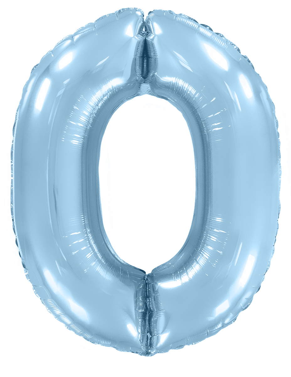 Шар (40''/102 см) Голубой, Макарунс, Цифра