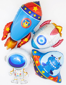 Шар фольгированный 74"60 см "Ракета"