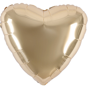 Шар (19''/48 см) Сердце, Шампань