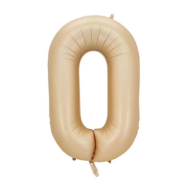 Шар фольгированный 40" цвет Кремовый, цифра (Шар фольгированный 40" цвет Кремовый, цифра (0))
