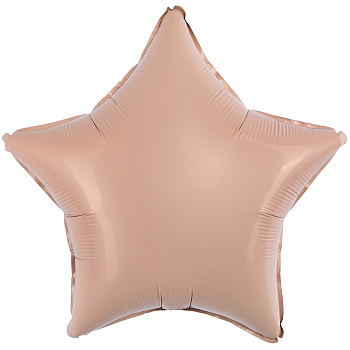 Шар (18''/46 см) Звезда, Винтажная роза, Матовый