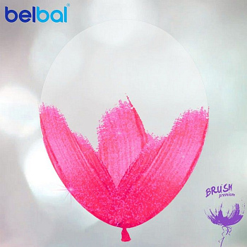 Браш 14"35 см Кристалл + фуксия