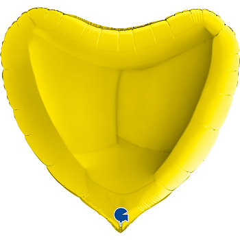 Шар (19''/48 см) Сердце, Yellow Шар (19''/48 см) Сердце, Yellow