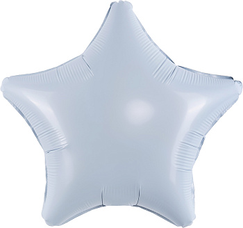 Шар (19''/48 см) Звезда, Небесный, 1 шт.