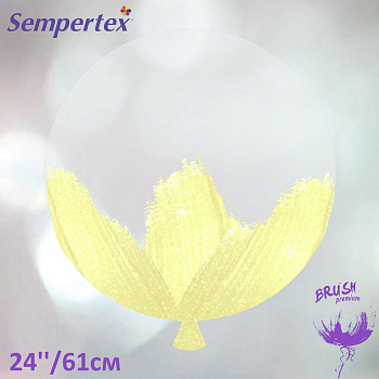 Браш гигант 24"61 см Кристалл + жёлтый макарунс