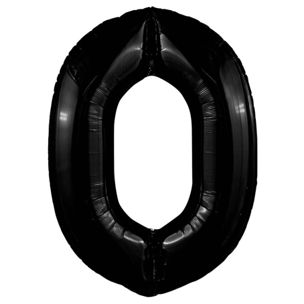 Шар фольгированный 40" цвет черный Slim, цифра  (Шар фольгированный 40" цвет черный Slim, цифра  (0))