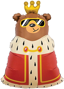 Шар (31''/79 см) Фигура, Король дня, 1 шт. в уп.