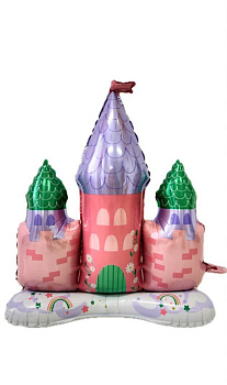 Шар  83"88 см Фигура на подставке "Розовый замок"