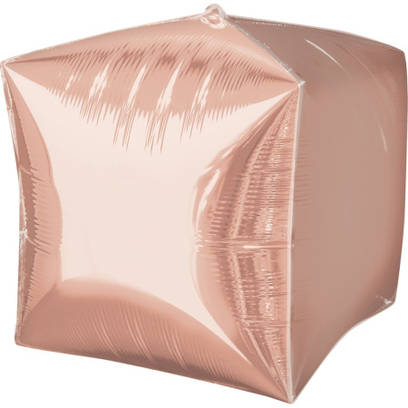 А 3D КУБ 15" Б/РИС Металлик Rose Gold