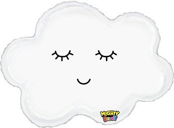 Шар (24''/61 см) Фигура, Воздушное облако, Белый