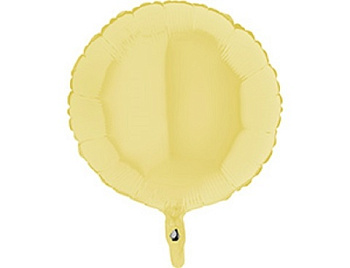 Шар (18"/46 см) Круг, Матовый, жёлтый