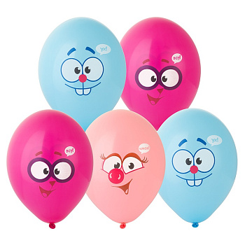 Шар с рисунком 14" Смешарики Улыбки