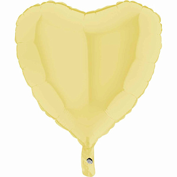 Г Б/РИС СЕРДЦЕ 18" Пастель Matte Yellow Г Б/РИС СЕРДЦЕ 18" Пастель Matte Yellow