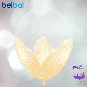 Браш 14"35 см Кристалл + Латте макарунс