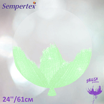 Браш гигант 24"61 см Кристалл + зелёный макарунс