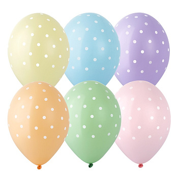 Шелкография пастель 14" Горошек мелкий