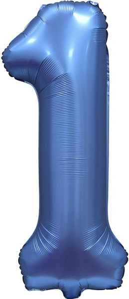 Шар (40''/102 см) Синий, Сатин, Цифра (Шар (40''/102 см) Синий, Сатин, Цифра 1)